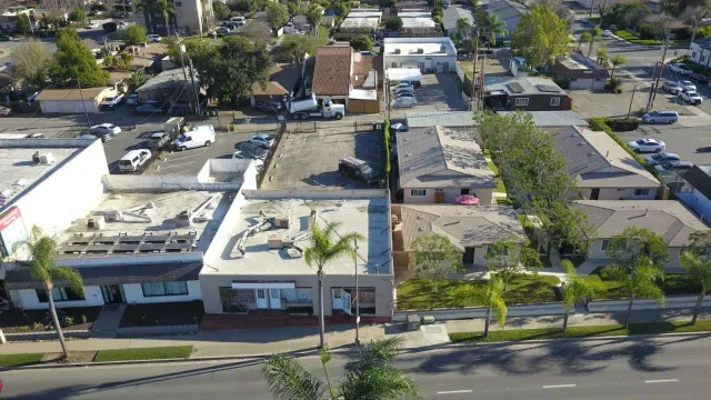 an aerial view of multiple house