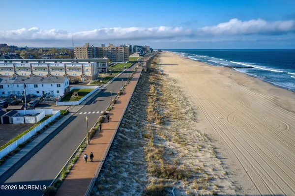 a view of an ocean and beach