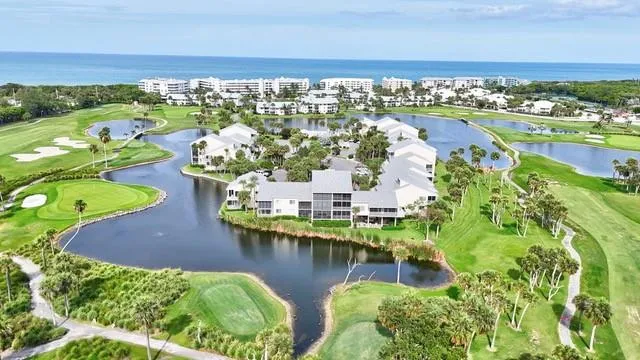 a view of a city with lawn chairs