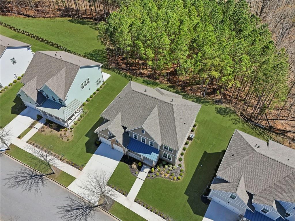 9872 Ashton Old Road Douglasville, GA 30135 - Photo 55 of 62 an aerial view of a house with a garden