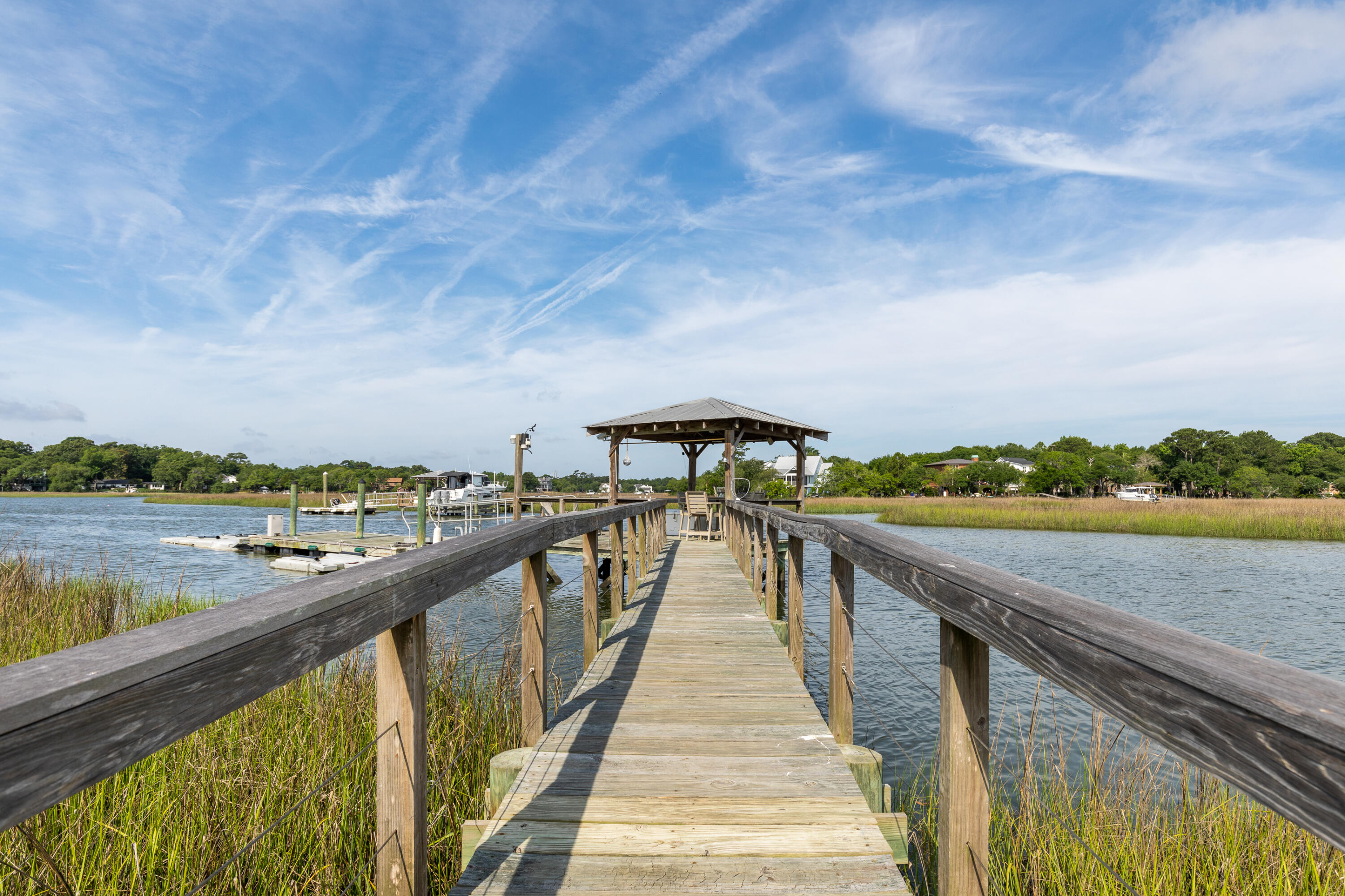 1259 South Barksdale Road Mount Pleasant, SC 29464 - Photo 39 of 91 Short Dock + Ipe Handrail