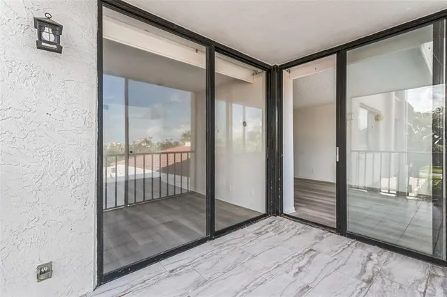 wooden floor and glass door