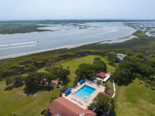 a view of an ocean and city