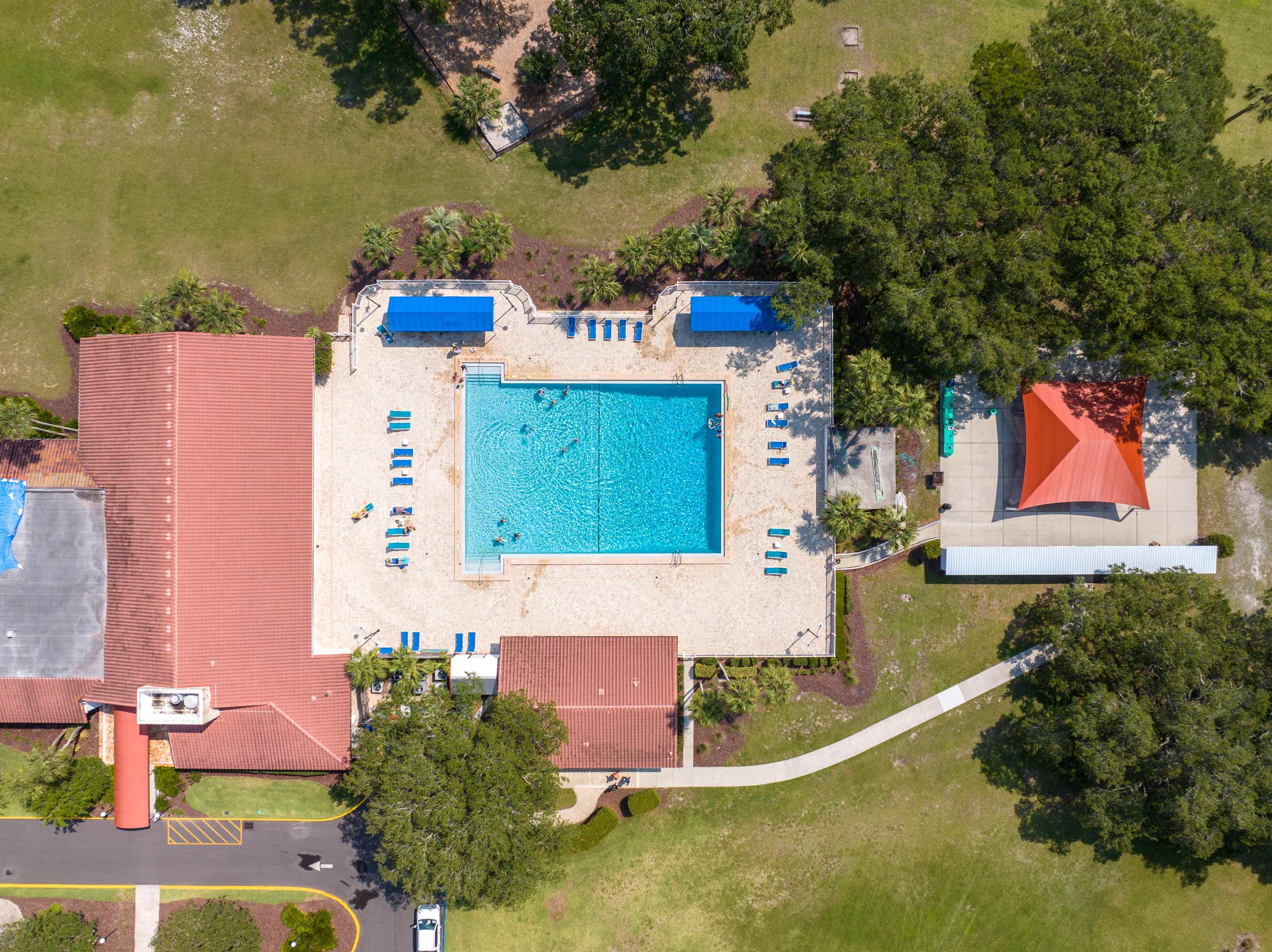 258 Costado Street St. Augustine, FL 32086 - Photo 31 of 39 an aerial view of a house with a swimming pool