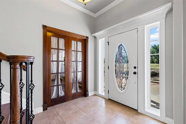 a view of front door with hallway