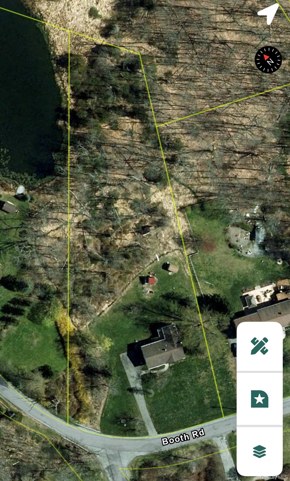 94 Booth Road Chester, NY 10918 - Photo 23 of 23 Satellite View showing approximate property boundaries and size of undeveloped portion