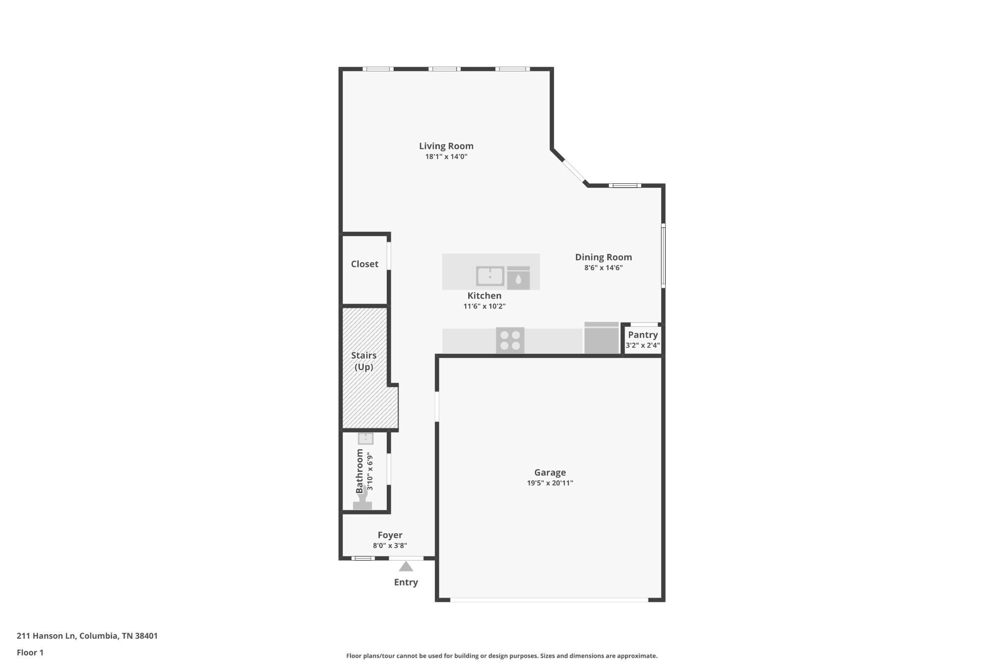 211 Hanson Lane Columbia, TN 38401 - Photo 33 of 35 a picture of a room with a floor plan
