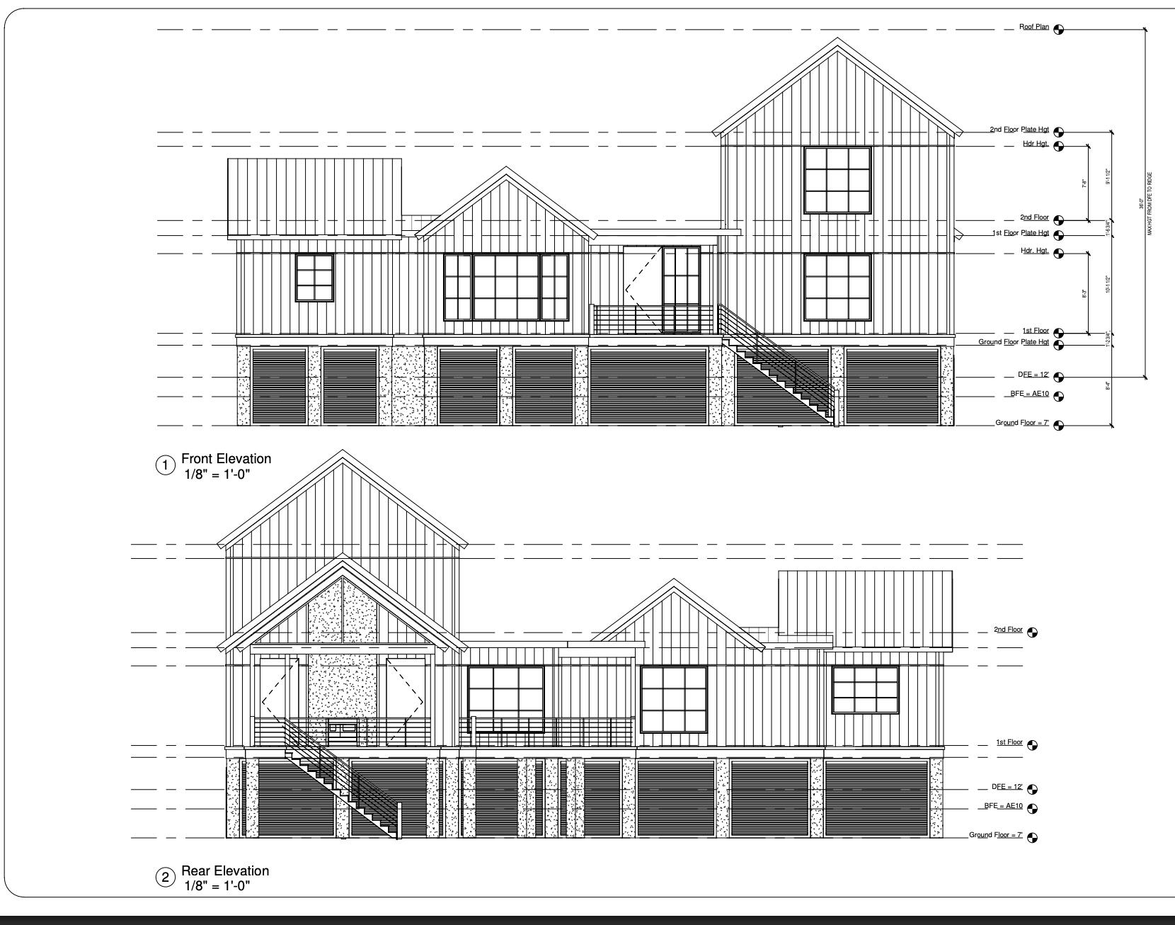 Front and Rear Elevation