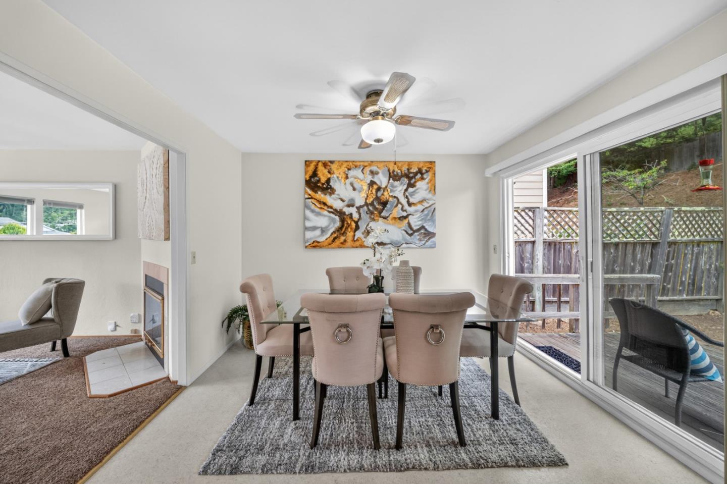 1287 Lerida Way Pacifica, CA 94044 - Photo 28 of 52 a view of a dining room with furniture window and wooden floor