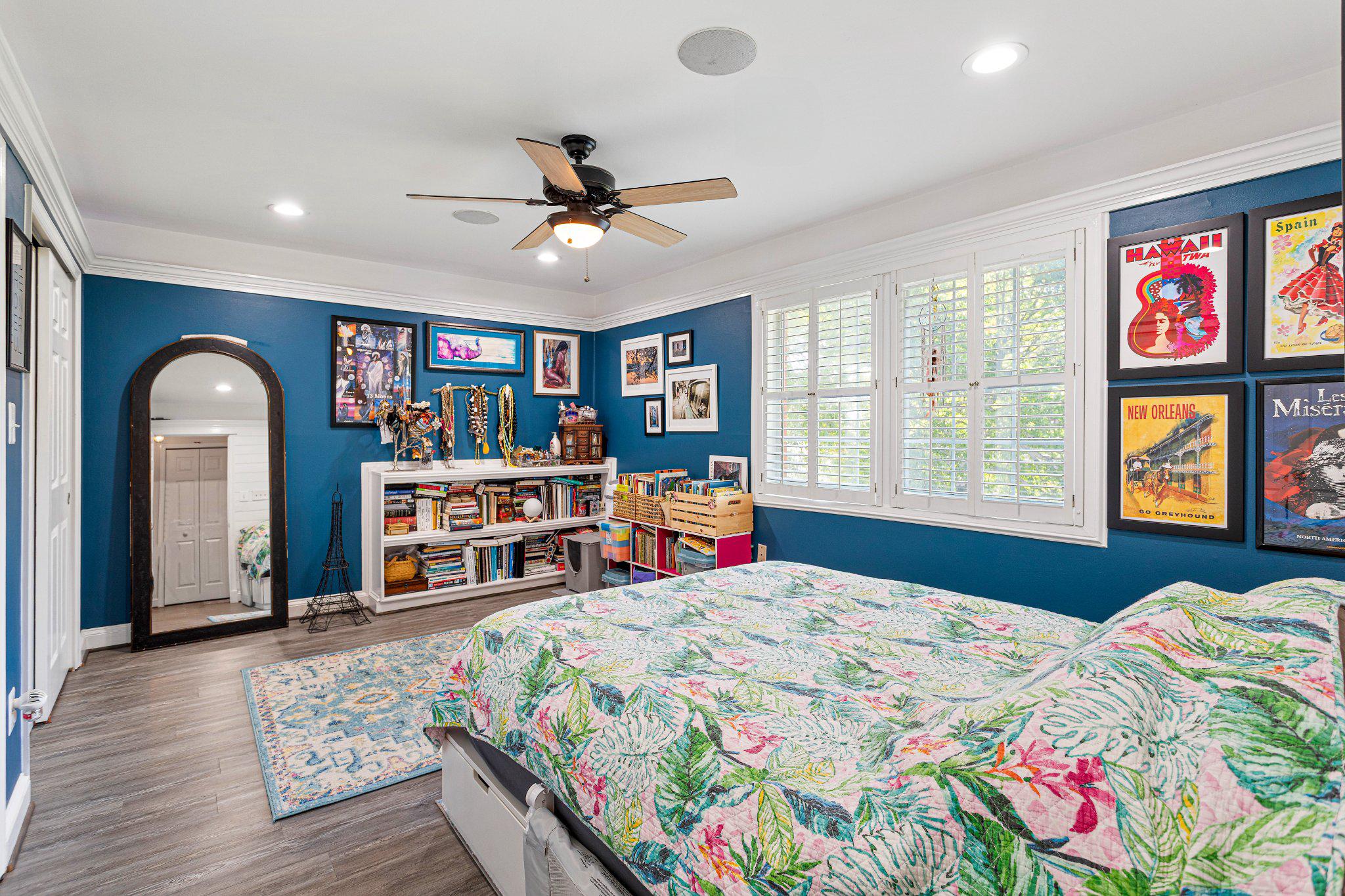 5613 Franconia Road, Unit 303 Alexandria, VA 22310 - Photo 23 of 27 a bedroom with a bed a dresser and a large window
