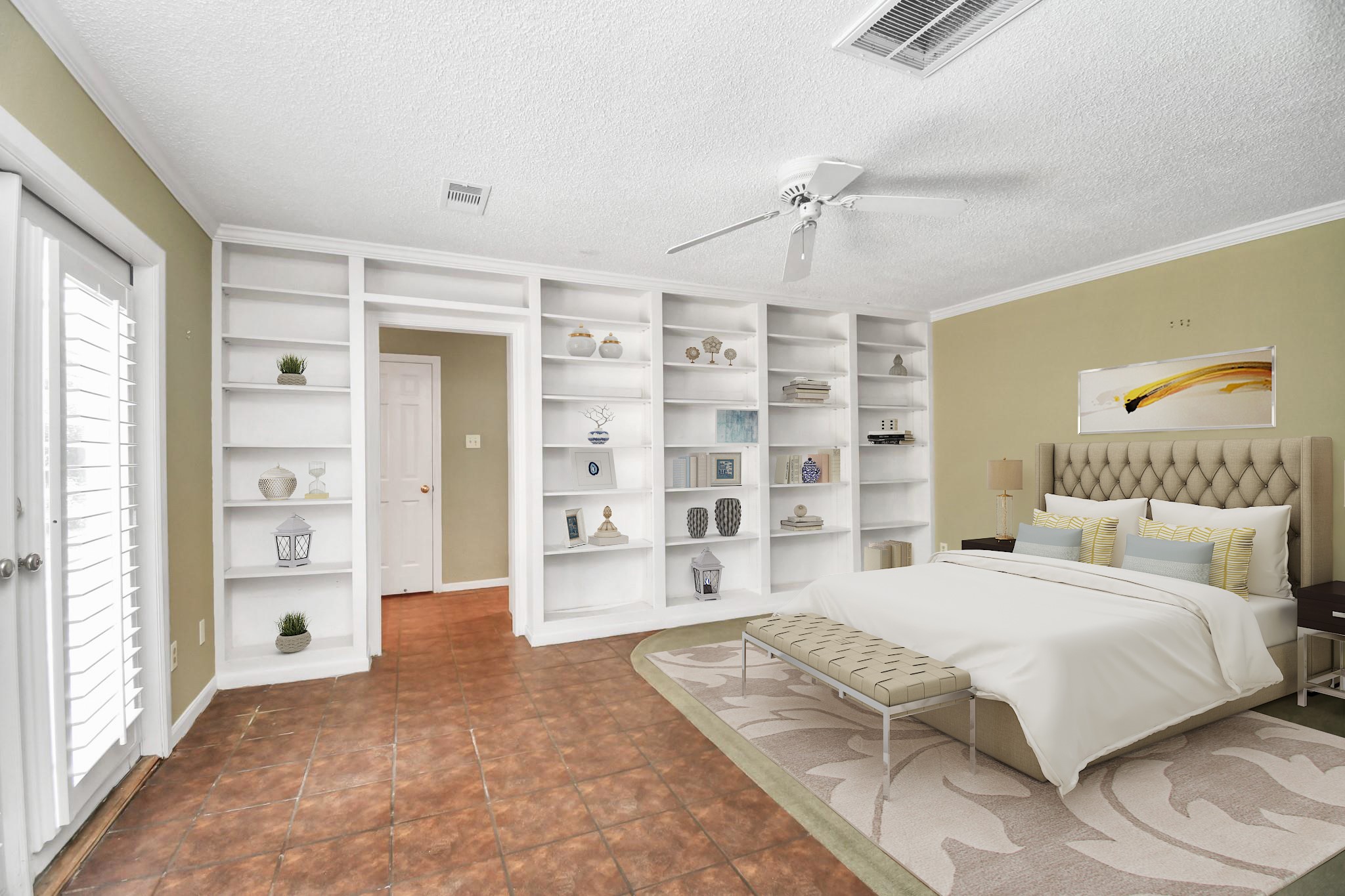 3114 Audubon Court Sugar Land, TX 77478 - Photo 14 of 29 a spacious bedroom with a bed a walk in closet and a window