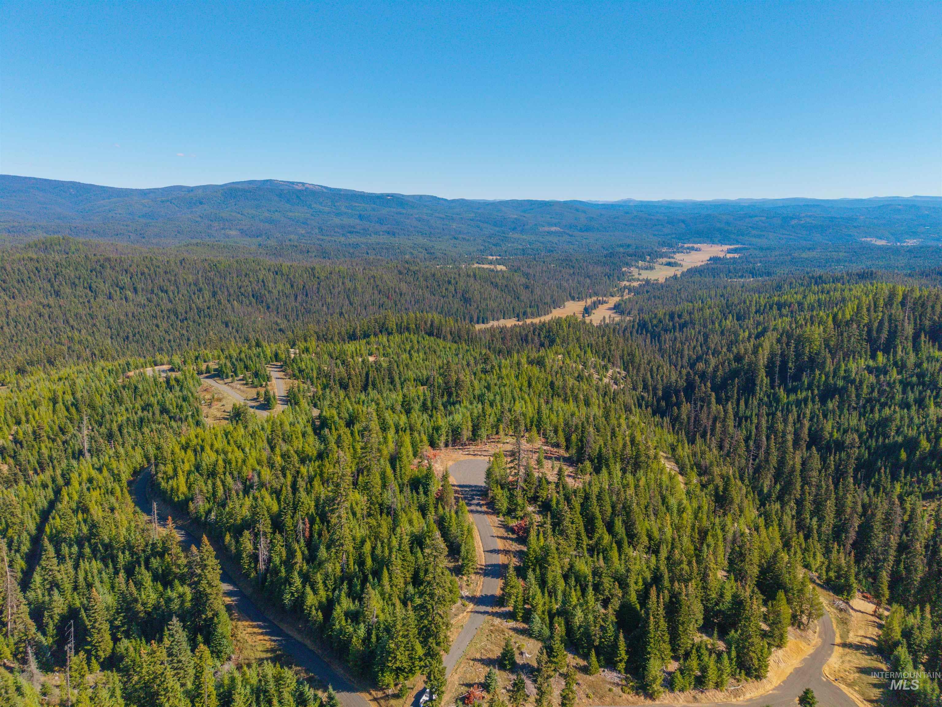 6 Tree Farm Trails Road Elk City, ID 83525 - Photo 2 of 13 Drone / aerial view of a heavily wooded area and a mountain backdrop