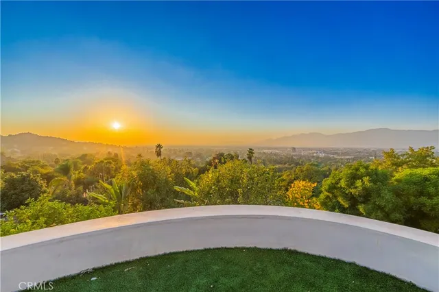 a view of a city from a terrace
