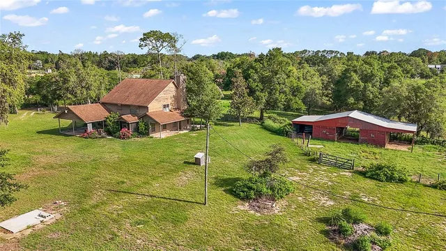 a view of a green field