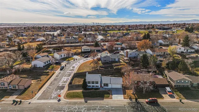 an aerial view of a city