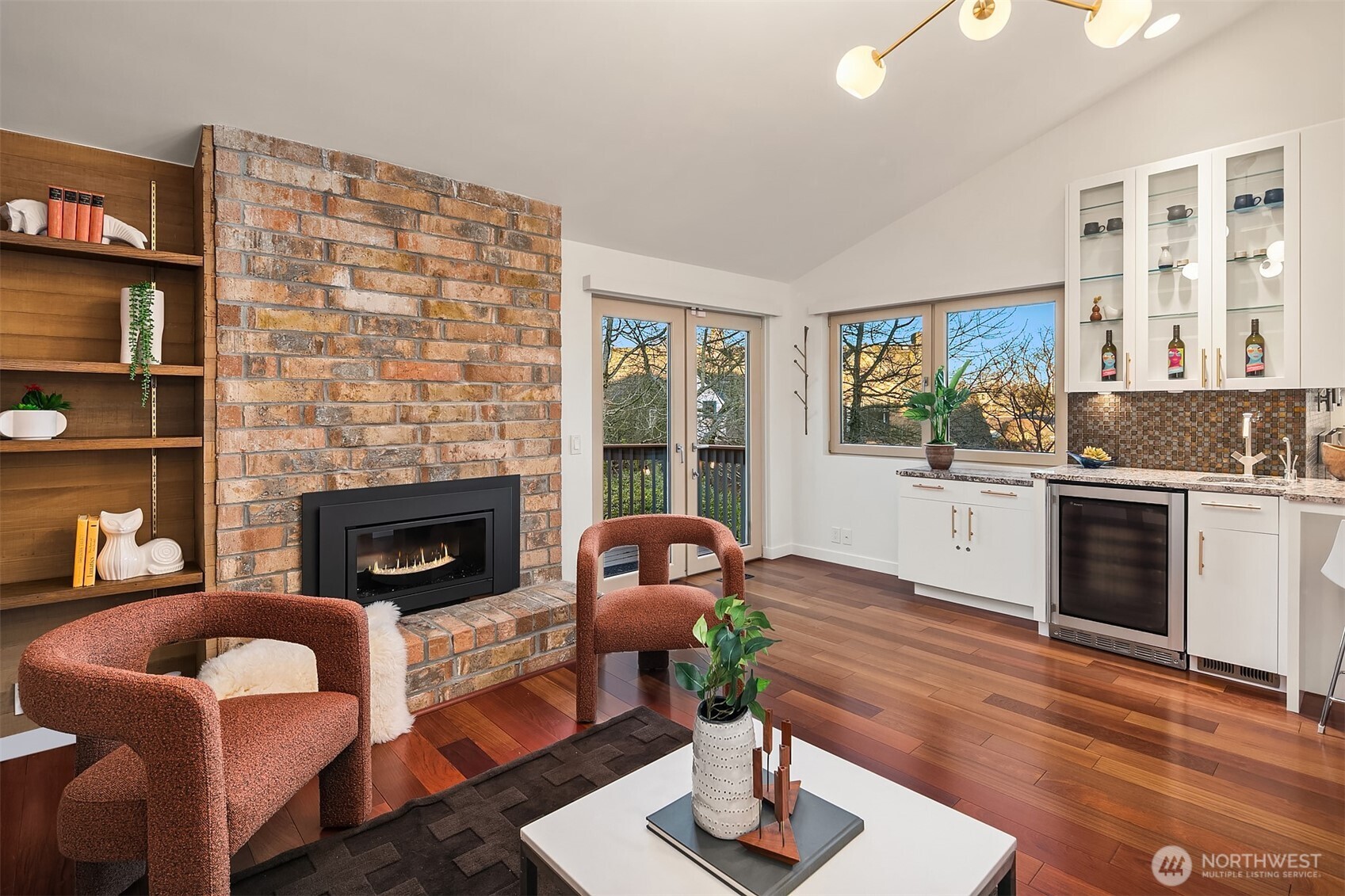 2016 Constance Drive West Seattle, WA 98199 - Photo 16 of 40 a living room with furniture and a fireplace