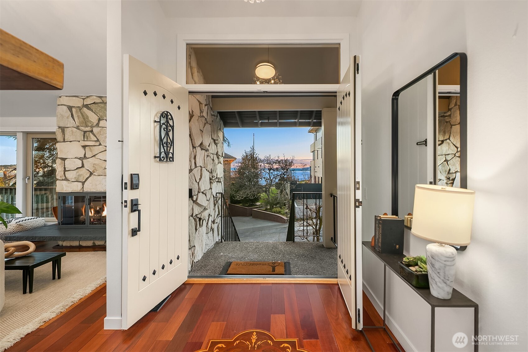 2016 Constance Drive West Seattle, WA 98199 - Photo 3 of 40 a living room with furniture and a fireplace