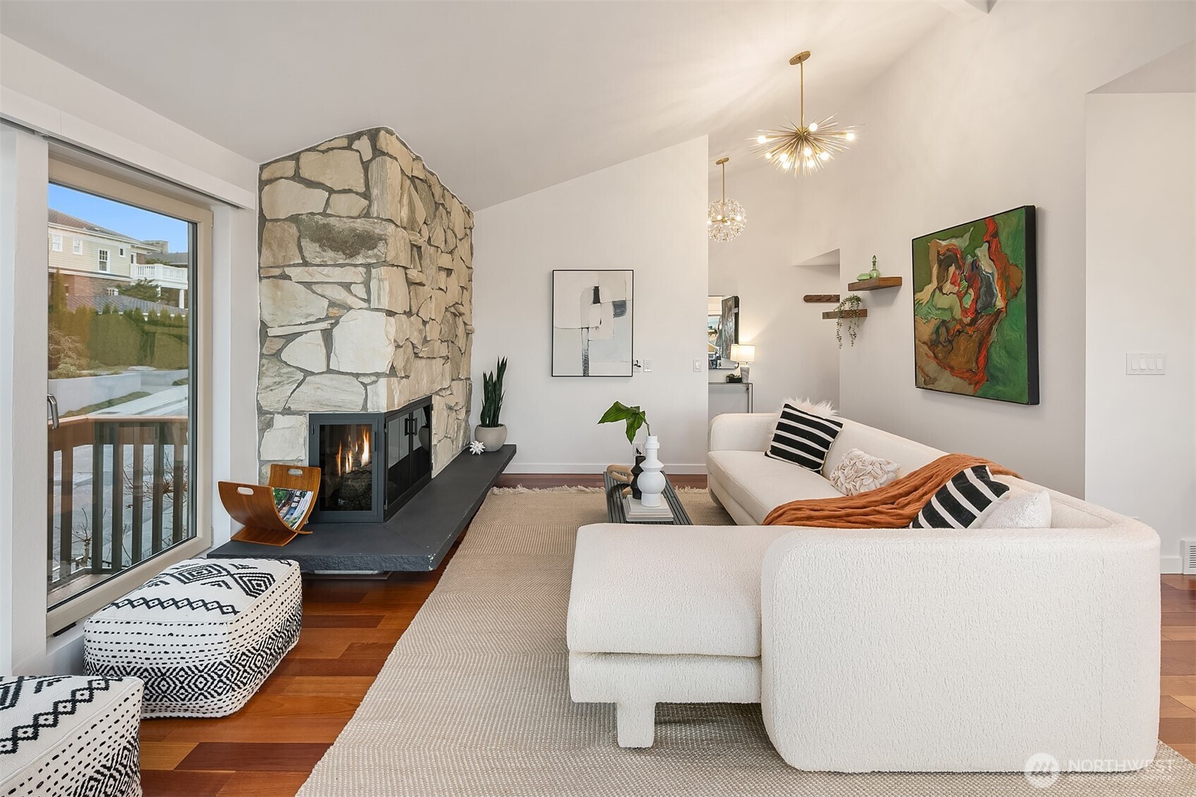 2016 Constance Drive West Seattle, WA 98199 - Photo 5 of 40 a living room with furniture and a chandelier