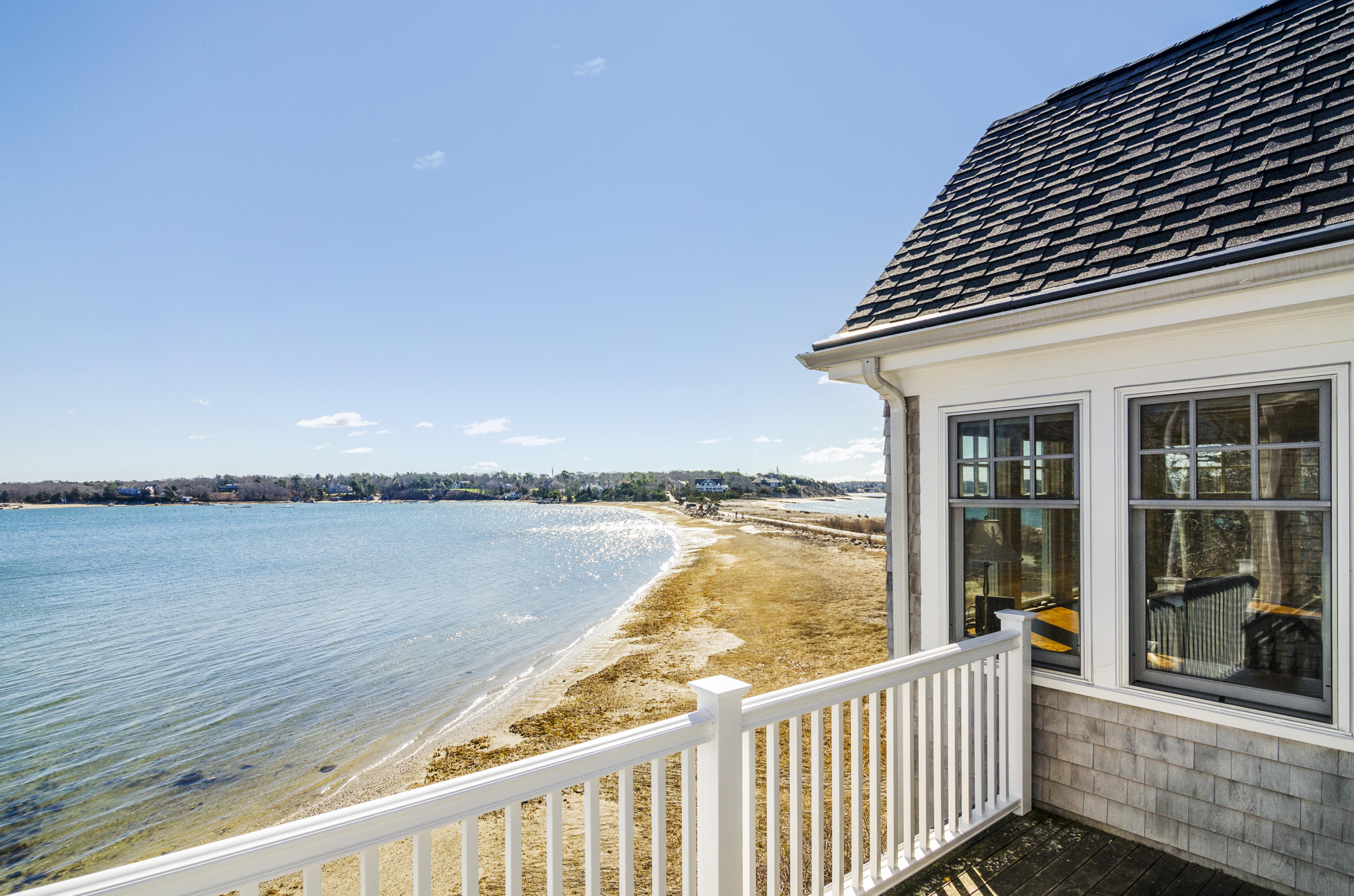 352 Scraggy Neck Road Cataumet, MA 02534 - Photo 11 of 36 a view of a balcony with lake view and ocean view