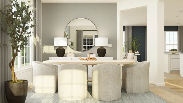 a view of living room with furniture and a fireplace