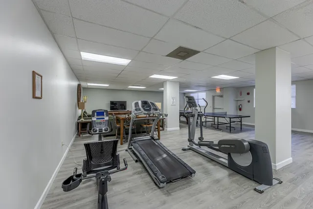 a view of a volley ball court