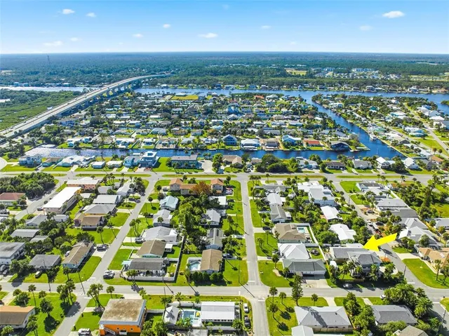 an aerial view of a city