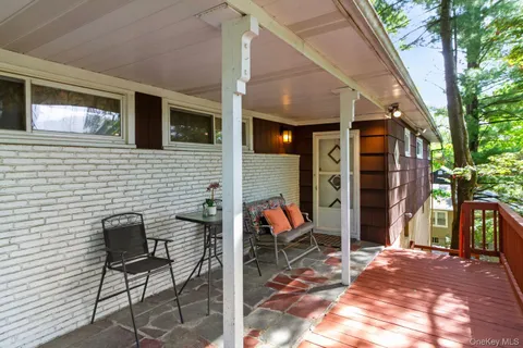 a view of an outdoor space with seating area