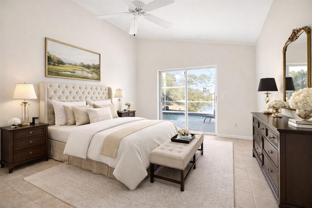 2250 Chase Court Mount Dora, FL 32757 - Photo 26 of 46 a bedroom with a bed and wooden floor