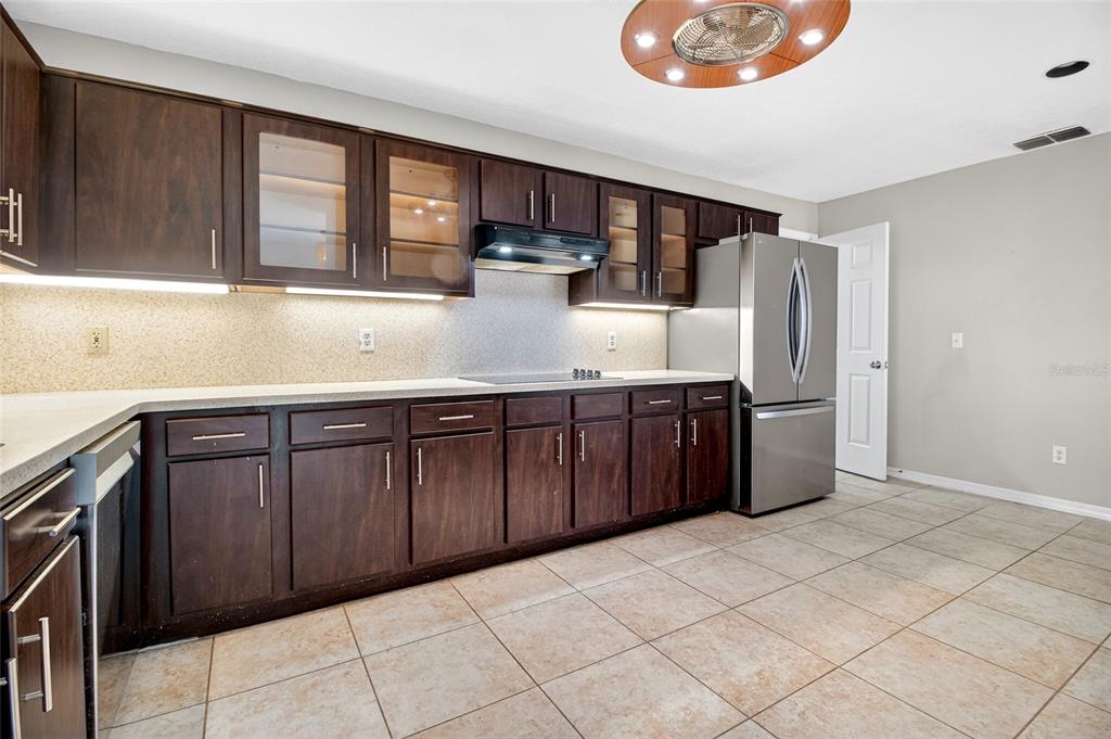 2250 Chase Court Mount Dora, FL 32757 - Photo 7 of 46 a kitchen with stainless steel appliances a sink and cabinets