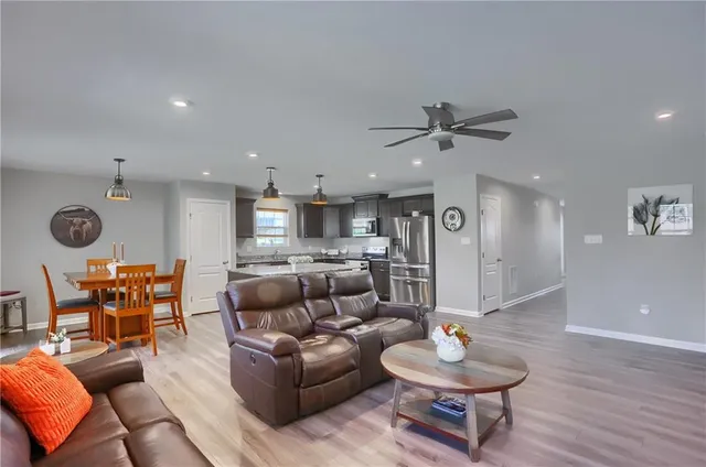 a kitchen with counter space cabinets and appliances
