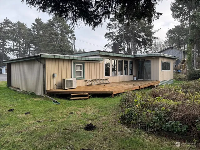 a house view with a garden space