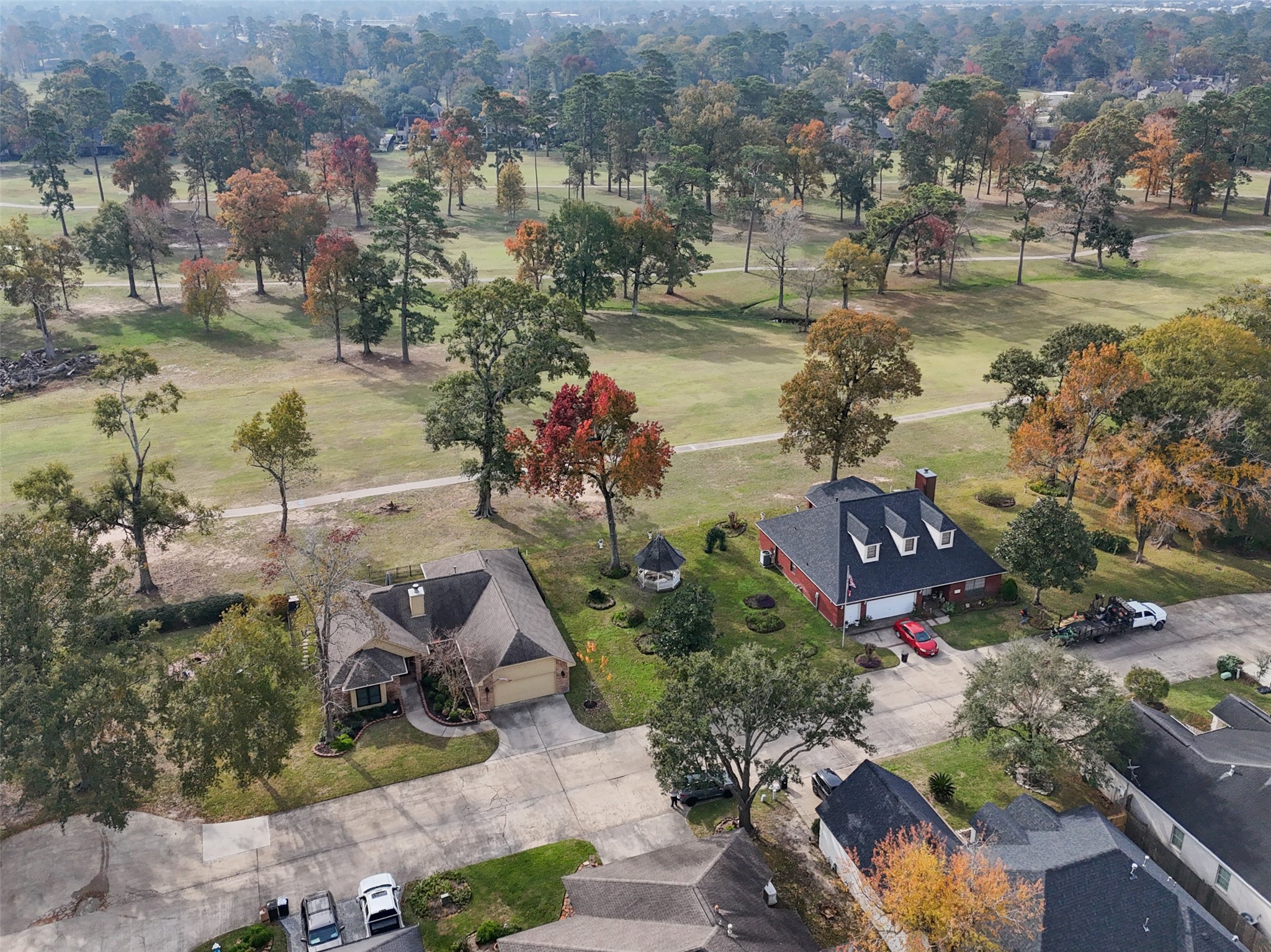 20256 Ivy Point Circle Humble, TX 77346 - Photo 35 of 36 an aerial view of residential house with outdoor space and lake view