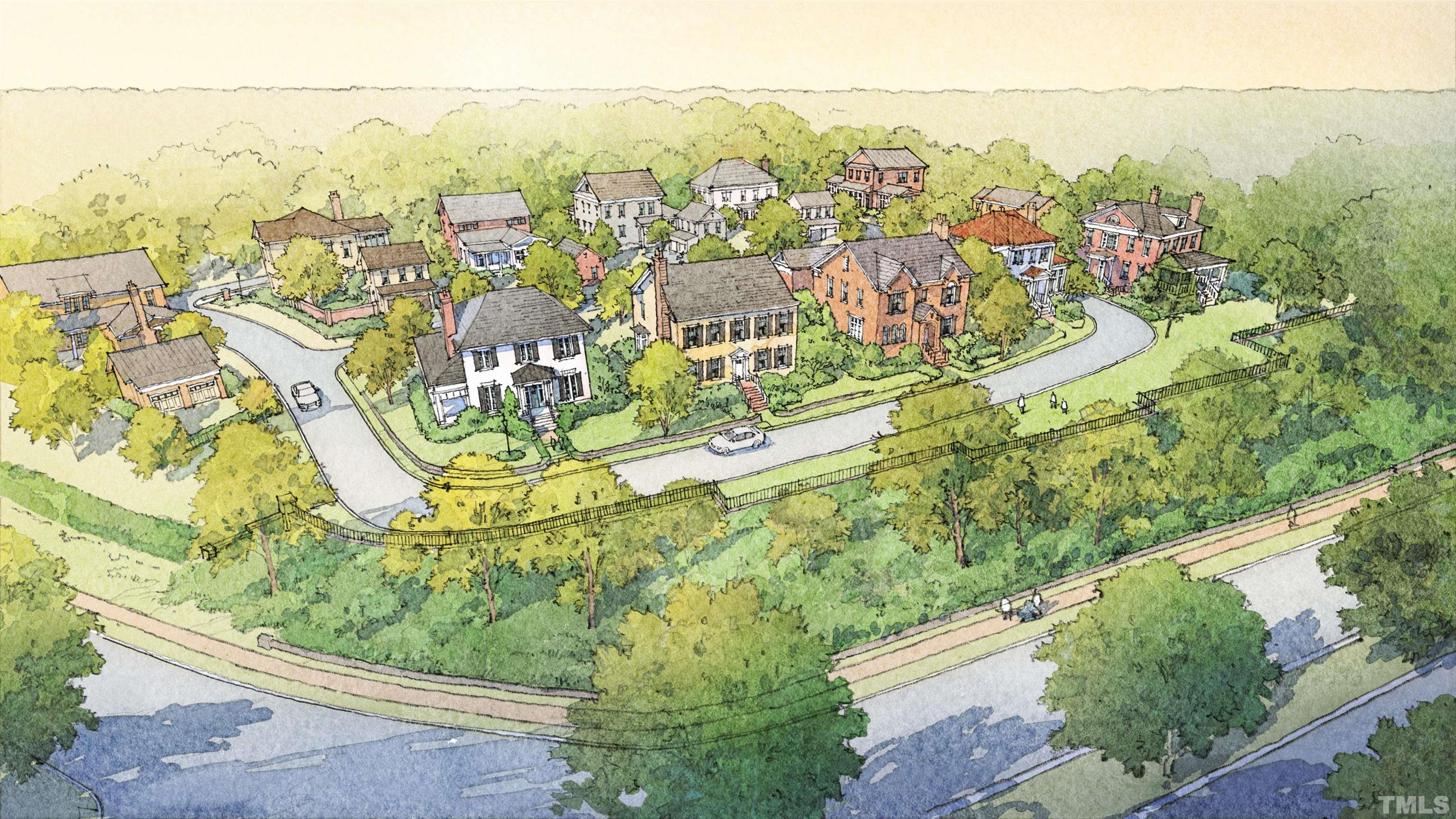 1500 Caswell Street Raleigh, NC 27608 - Photo 2 of 2 an aerial view of residential houses with outdoor space