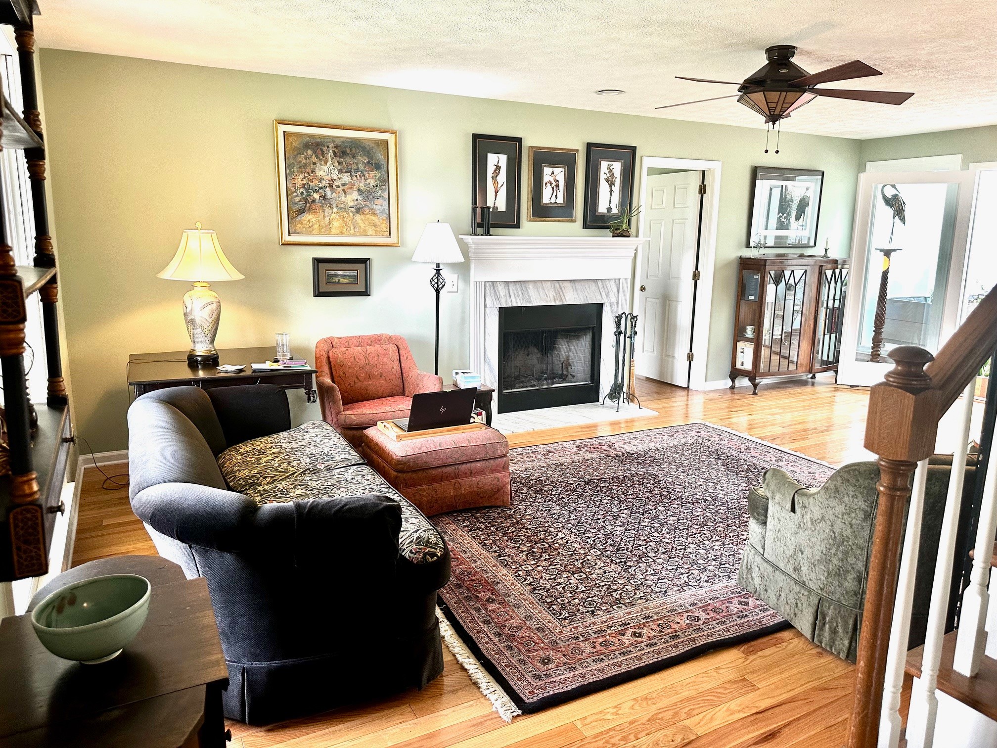 5292 Old Harding Road Franklin, TN 37064 - Photo 7 of 25 a living room with furniture and a fireplace