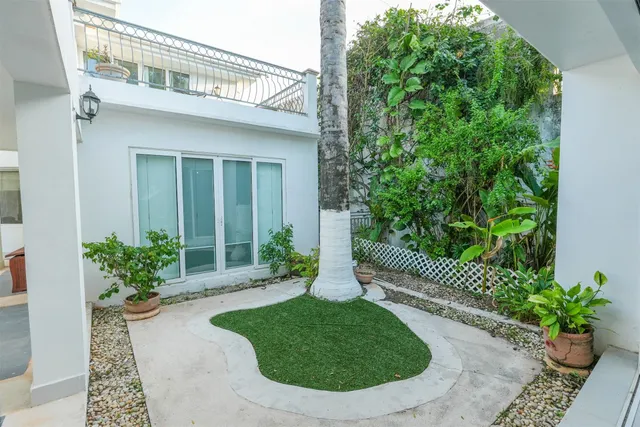 a outdoor space with furniture