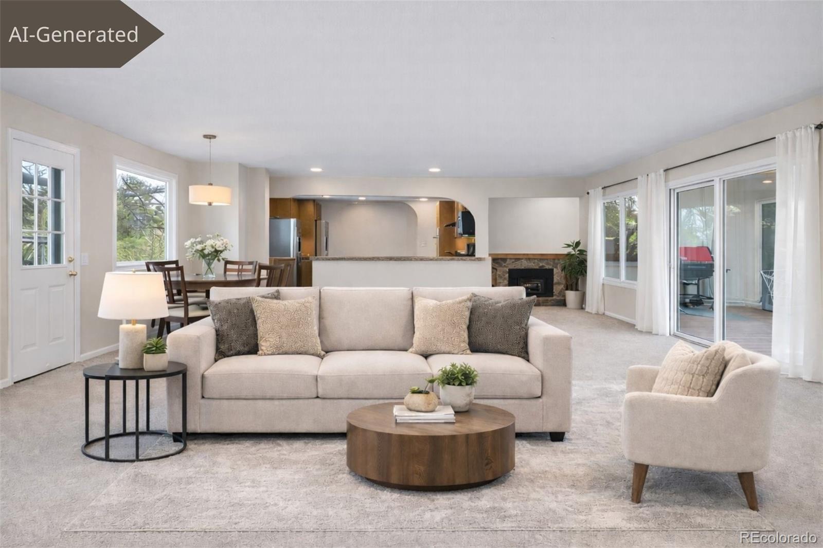 1995 Mockingbird Trail Bailey, CO 80421 - Photo 6 of 24 a living room with furniture and a large window