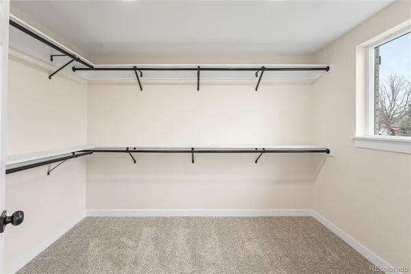 a view of a walk in closet