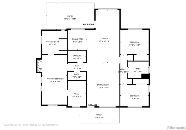 a picture of a bench in front of a door