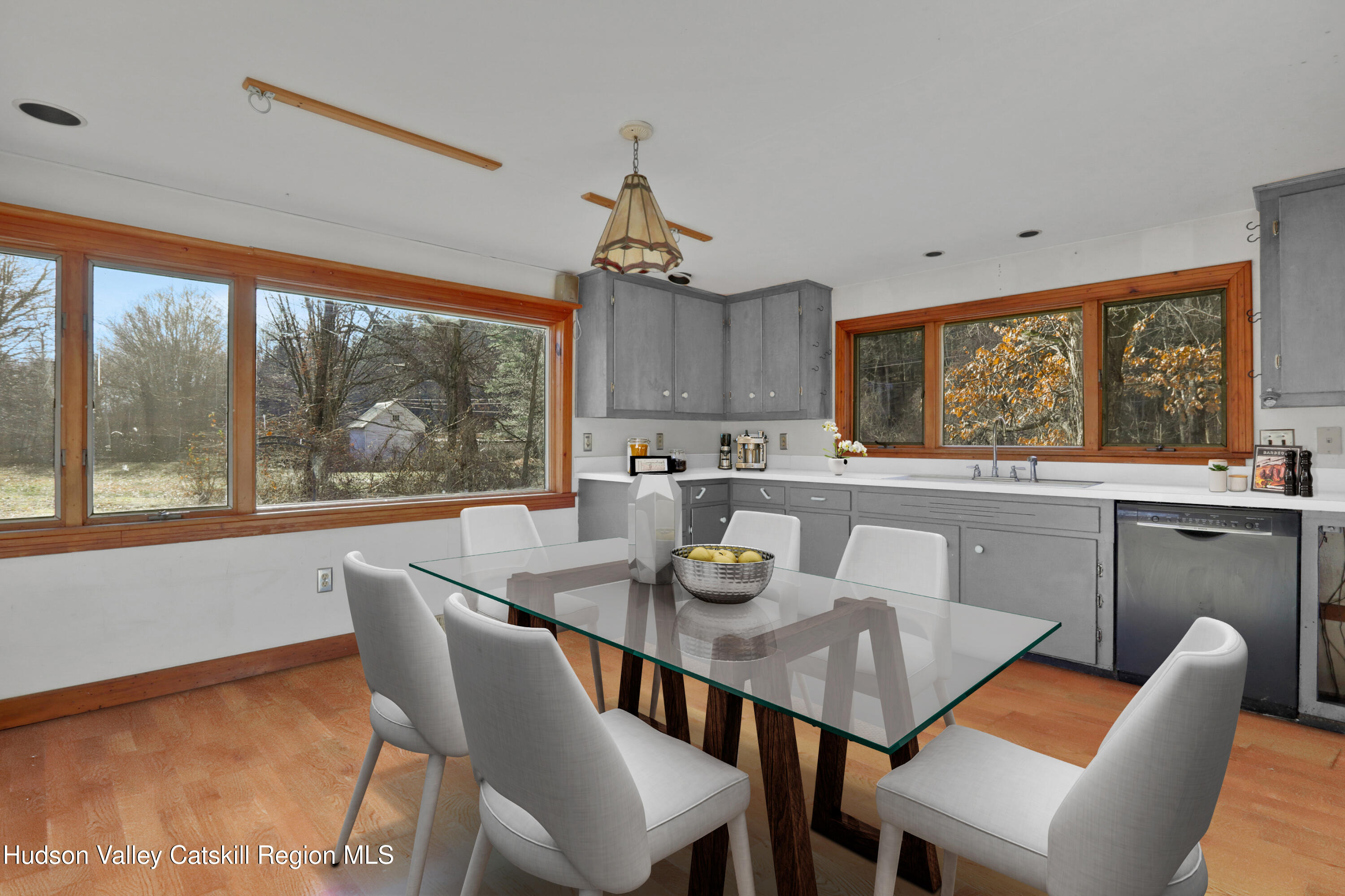 62 Andrew Lane Shandaken, NY 12457 - Photo 10 of 30 a view of a dining room with furniture window and outside view
