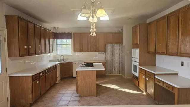 a view of a kitchen with an oven