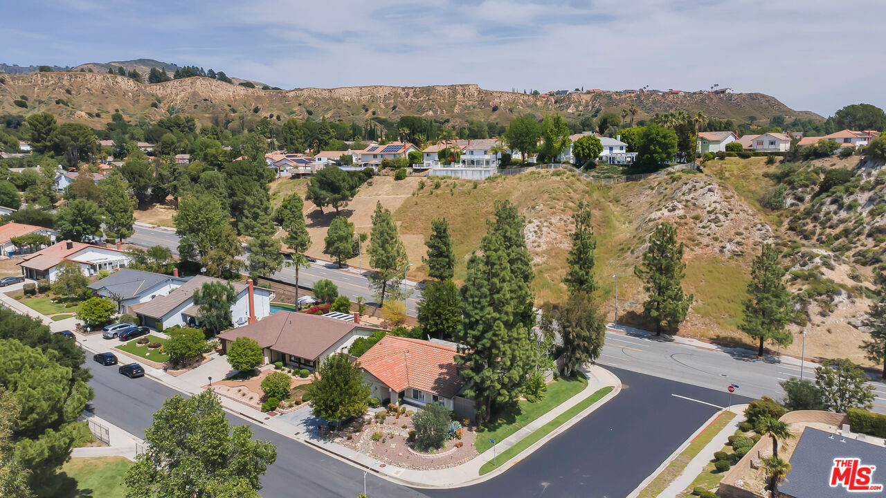 11700 Doral Avenue Porter Ranch, CA 91326 - Photo 62 of 65 an aerial view of residential house and outdoor space