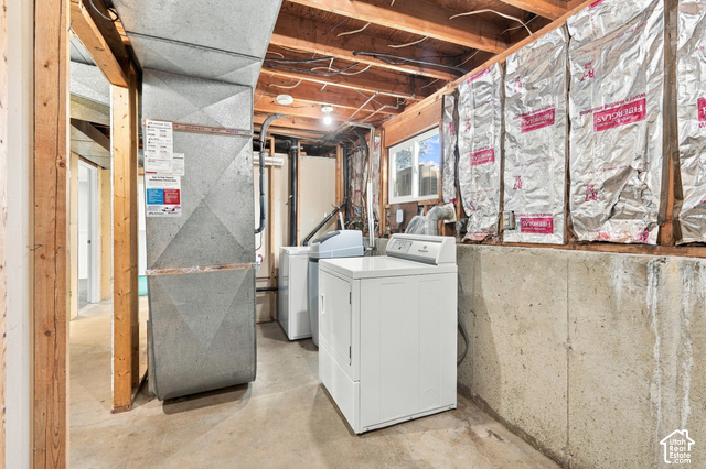 1127 Electra Lane Sandy, UT 84094 - Photo 18 of 27 Unfinished basement with exposed ceiling joists and concrete flooring