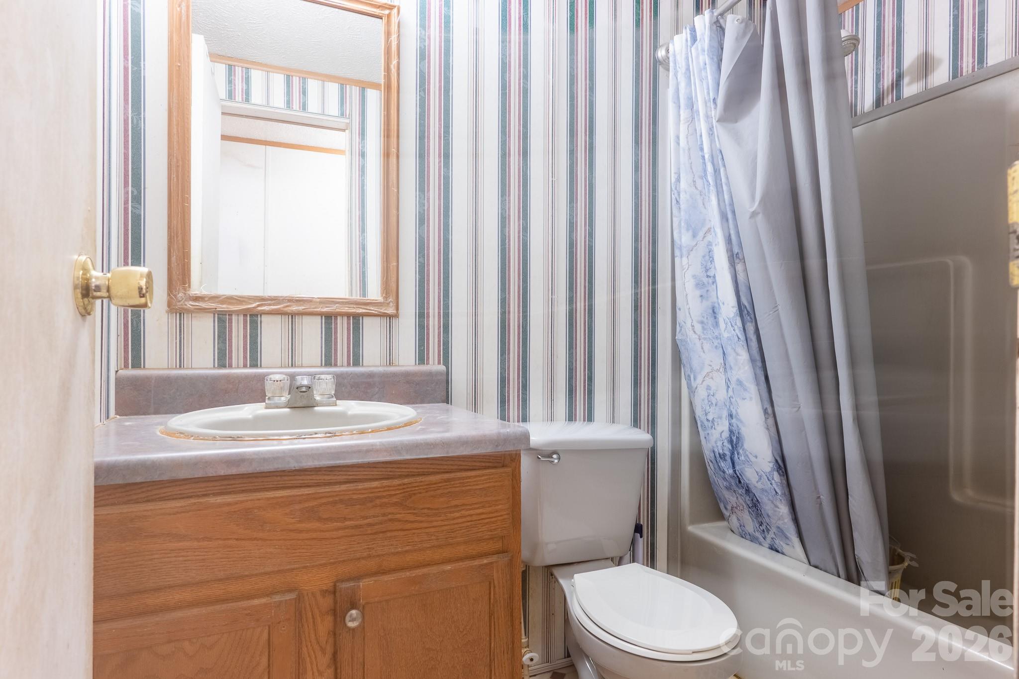 8636 County Line Road Hickory, NC 28602 - Photo 15 of 18 a bathroom with a sink toilet and window