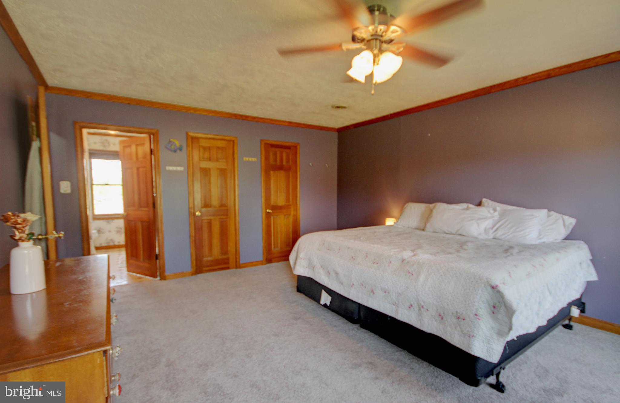 215 Hoffecker Road Phoenixville, PA 19460 - Photo 33 of 49 a spacious bedroom with a bed and a chandelier