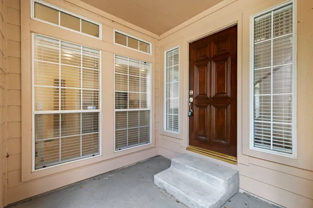a view of front door of house