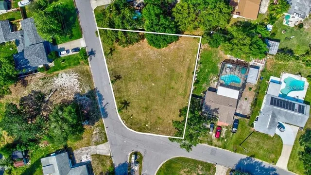 an aerial view of swimming pool