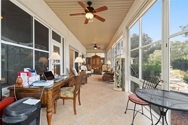 a play room with furniture and a fireplace