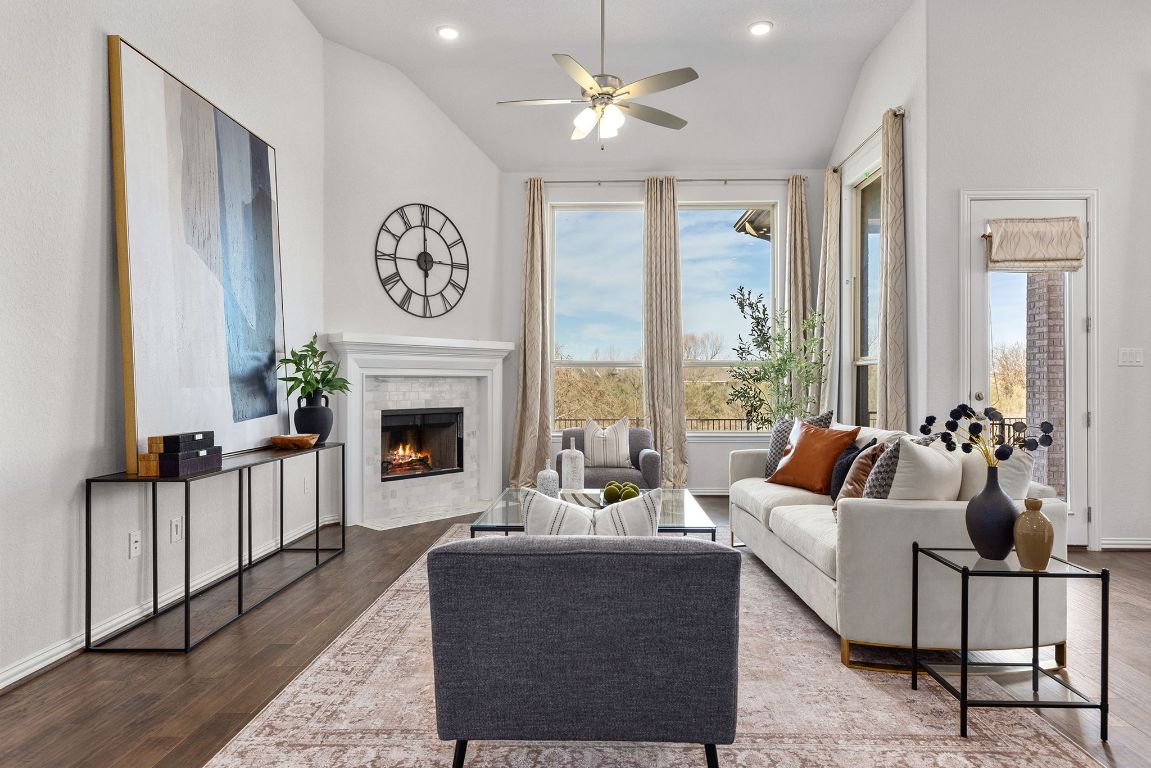 3537 De Soto Loop Round Rock, TX 78665 - Photo 1 of 1 Living room with fireplace