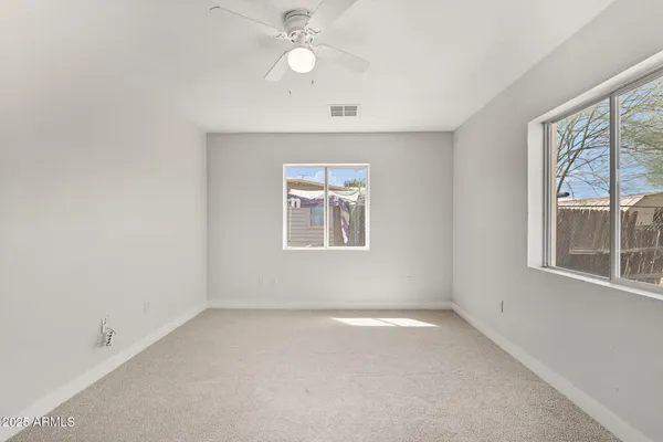 an empty room with a window