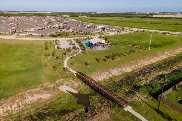 a view of a lake with a city view